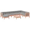 vidaXL Salon de jardin 9 pcs et coussins bois massif&nbsp;sapin de douglas