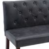 vidaXL Banc 120 cm Gris Similicuir daim