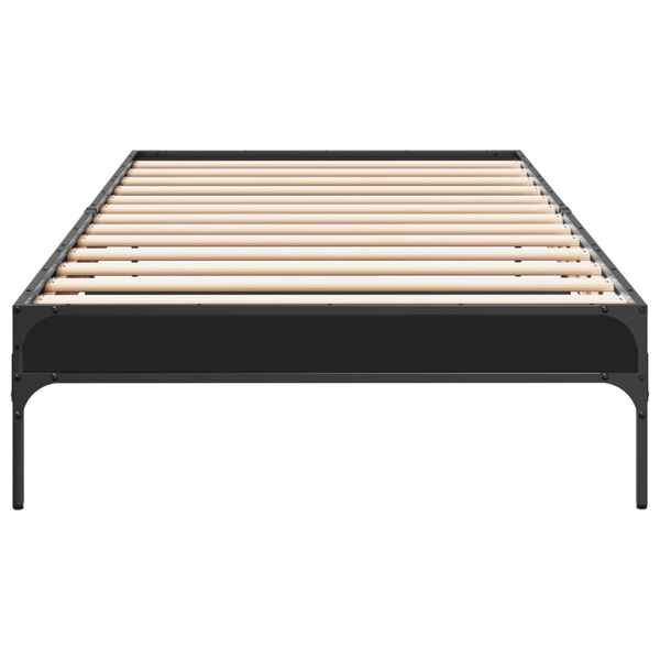 vidaXL Cadre de lit sans matelas noir 90x190 cm