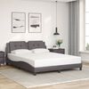 vidaXL Cadre de lit sans matelas Zadar gris 160x200 cm similicuir