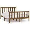 vidaXL Cadre de lit sans matelas marron miel 120x190 cm bois massif