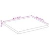 vidaXL Dessus de table 80x80x2,5 cm bord vivant bois massif manguier