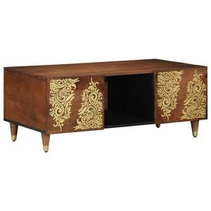 vidaXL Table basse Marron miel 100 x 54 x 40 cm Bois de mangue massif
