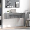 vidaXL Bureau mural Gris Sonoma 100 x 45 x 30 cm Bois d'ing&eacute;nierie