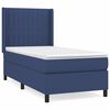 vidaXL Sommier &agrave; lattes de lit avec matelas Bleu 90x200 cm Tissu