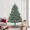 vidaXL Sapin de Noël artificiel Vert 210 cm PVC, plastique et acier