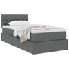 vidaXL Lit avec rangement et matelas Gris fonc&eacute; 90 x 200 cm