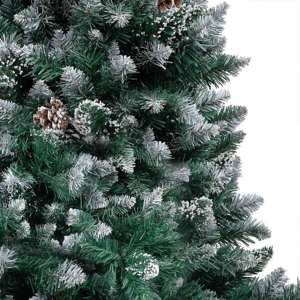 vidaXL Arbre de No&euml;l artificiel avec LED/boules pommes de pin 180cm