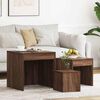 vidaXL Tables gigognes 3 pcs Ch&ecirc;ne marron Bois d'ing&eacute;nierie