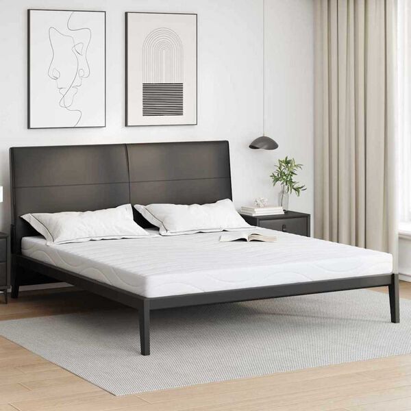 vidaXL Matelas Blanc 200 x 200 cm Mousse à mémoire de gel