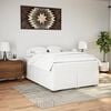 vidaXL Sommier &agrave; lattes de lit avec matelas Blanc 160x200cm Similicuir