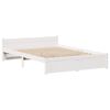 vidaXL Cadre de lit sans matelas blanc 140x190 cm bois de pin massif