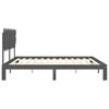 vidaXL Cadre de lit sans matelas gris 200x200 cm bois massif de pin
