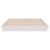 vidaXL Cadre de lit sans matelas blanc bois massif