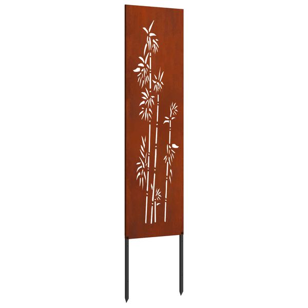 vidaXL &Eacute;cran de confidentialit&eacute; de jardin Floral Rouill&eacute; 32 x 140 cm