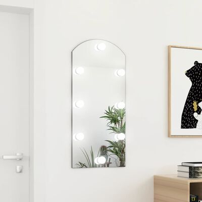 vidaXL Miroir avec éclairage LED 90x45 cm Verre Arche