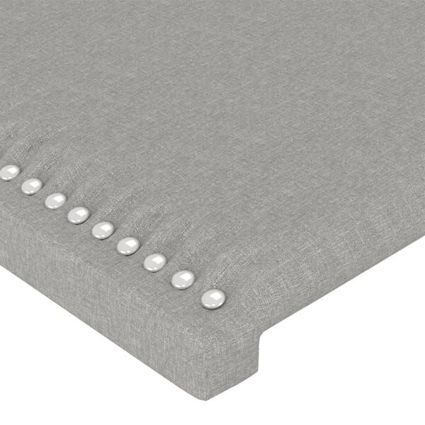 vidaXL T&ecirc;tes de lit 2 pcs Gris clair 72x5x78/88 cm Tissu