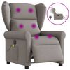 vidaXL Fauteuil de massage inclinable &eacute;lectrique Taupe Tissu
