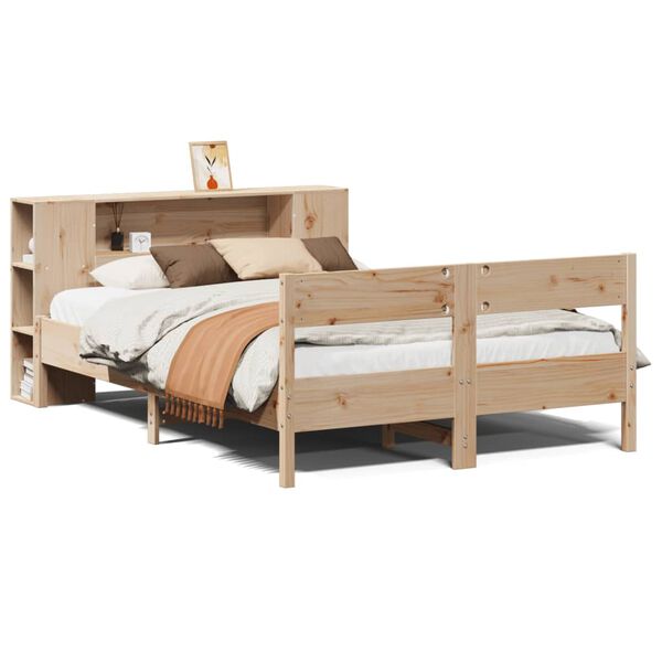 vidaXL Lit biblioth&egrave;que sans matelas 120x190 cm bois de pin massif