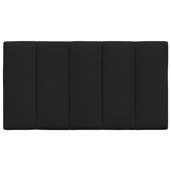 vidaXL Coussin de t&ecirc;te de lit Hanko noir 80 cm tissu