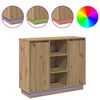 vidaXL Buffet LED Chêne artisanal 90 x 32 x 75 cm Bois d'ingénierie