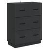 vidaXL Armoire &agrave; tiroirs Noir 66 x 34,5 x 87 cm Bois d'ing&eacute;nierie