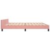 vidaXL Cadre de lit sans matelas rose 200x200 cm velours