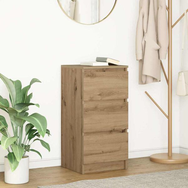 vidaXL Buffet ch&ecirc;ne artisanal 37,5x35x76 cm bois d'ing&eacute;nierie