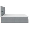 VidaXL Cadre de lit ottoman avec matelas gris foncé 200x200cm tissu