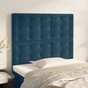 vidaXL T&ecirc;te de lit Bleu fonc&eacute; 100x5x118/128 cm Velours
