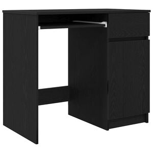 vidaXL Bureau ch&ecirc;ne noir 86x49x76 cm bois d'ing&eacute;nierie
