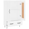 vidaXL Buffet haut blanc 69,5x31x115 cm bois d'ing&eacute;nierie