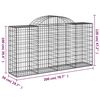 vidaXL Paniers à gabions arqués 10 pcs 200x50x100/120 cm fer galvanisé