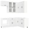 vidaXL Unit&eacute; de cuisine KALMAR 8 pc Blanc brillant Bois d'ing&eacute;nierie