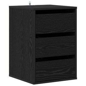 vidaXL Armoire &agrave; tiroirs Ch&ecirc;ne noir 41 x 40 x 58 cm Bois d'ing&eacute;nierie