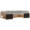 vidaXL Ensemble de canap&eacute;s d'ext&eacute;rieur 6 pc Naturel et gris clair