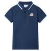 Polo pour enfants bleu foncé 92
