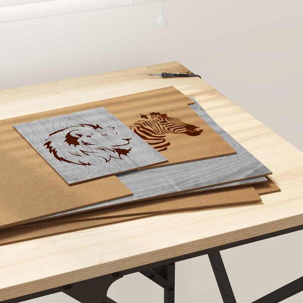 vidaXL Panneaux d&eacute;coratifs 50 pcs Gris Sonoma 30 x 42 x 0,27 cm