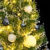 vidaXL Sapin de Noël artificiel 150 LED&boules&neige floquée 120 cm