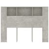 vidaXL Armoire de t&ecirc;te de lit Gris b&eacute;ton 140x18,5x104,5 cm