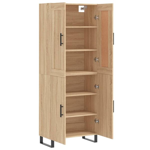 vidaXL Buffet haut Ch&ecirc;ne sonoma 69,5x34x180 cm Bois d'ing&eacute;nierie