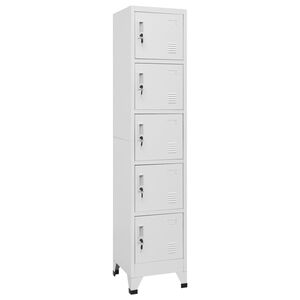 vidaXL Armoire &agrave; casiers Gris Clair 38x40x180 cm Acier