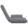 vidaXL Chaise pliable de sol Gris clair Tissu
