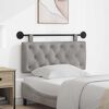 vidaXL T&ecirc;te de lit suspendue Gris clair 110 x 55 x 7 cm Velours