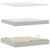 vidaXL Lit avec rangement et matelas Gris clair 200 x 200 cm Velours