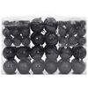 vidaXL Boules de No&euml;l 100 pcs noir &Oslash;3/4/6 cm