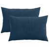 vidaXL Housse de coussin 2 pcs ALMELO Bleu marine 30 x 50 cm
