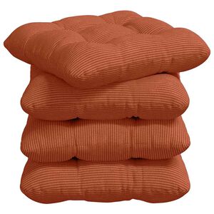 vidaXL Coussins de si&egrave;ge 4 pcs Rouge orange 40 x 40 cm