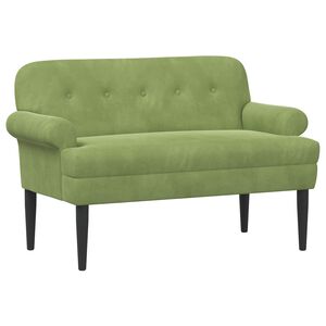 vidaXL Canap&eacute; love seat avec capitonnage en boutons Vert clair Velours