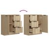 vidaXL Buffets 2 pcs Ch&ecirc;ne sonoma 60x30x70 cm Bois d'ing&eacute;nierie
